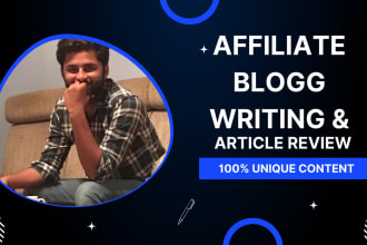 do affiliate blog writing and article review