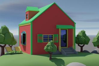 lowpoly 3d models for metaverse, unity, unreal engine