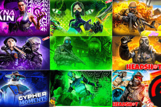 create csgo,cs2,valorant,fortnite,apex,cod gaming  thumbnails