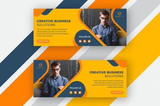 design linkedin banner profile cover page in 12 hours