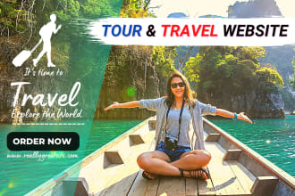 design tour, travel, agency, booking website or landing page