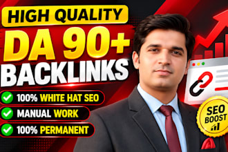 create da 90 high quality dofollow SEO backlinks high da authority link building
