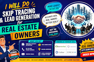 do skip tracing and lead generation for usa real estate