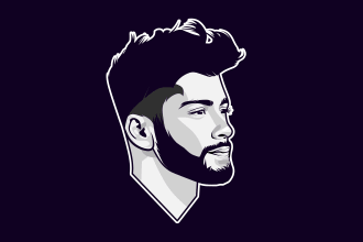 design minimalist flat line vector avatar for you