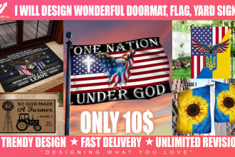 design wonderful doormat, flag, yard sign