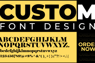 design custom font typography ttf otf files