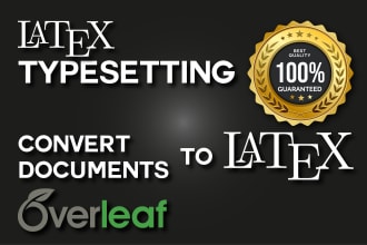 convert any document into PDF latex using overleaf