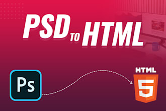 convert PSD to HTML figma to HTML xd to HTML CSS bootstrap 5 responsive websites