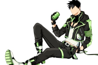 draw anime clothes design for your oc, nft, vtuber, and more