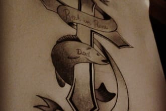 draw you a 5x5 custom made tattoo