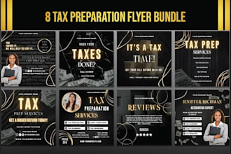 tax prep flyer in 7 hours