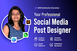design a professional social media posts and banners