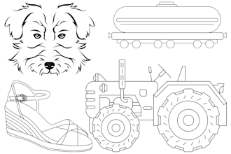 draw line art any kind of images