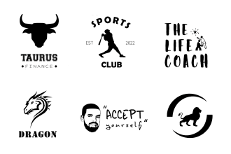 do black and white silhouette stencil logo for your brand