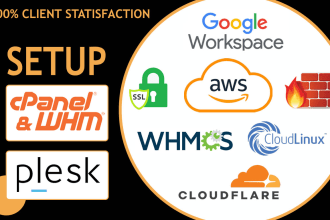 install or fix cpanel, plesk, cloudlinux, SSL, firewall, vps