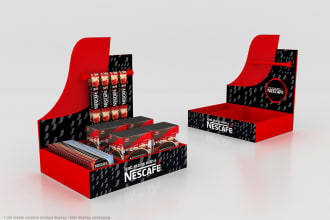 create creative product display, retail display, packaging