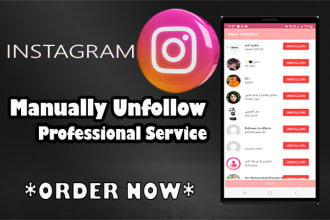 manually unfollow your instagram or twitter followings fast