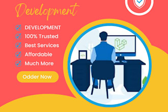 develop customize website with php , laravel