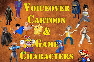 voiceover cartoon and game characters