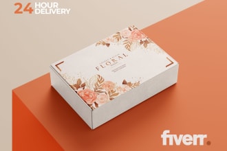 do box packaging design, mailer box design and 3d mockup