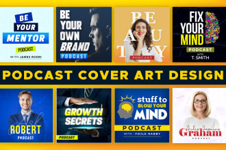 design a unique and professional podcast cover art for you