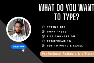 do fast english typing jobs of pdf, image to ms word typist