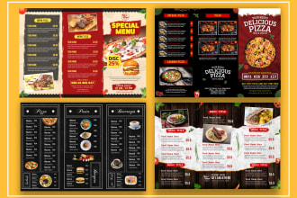 do a catering menu, restaurant menu, fast food menu design