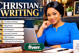 write christian articles devotionals and bible based content
