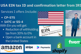 get your ein USA tax id and confirmation letter from irs