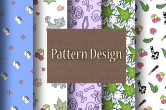create a hand drawn seamless pattern