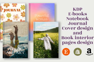 design custom journal or notebook covers for print or KDP