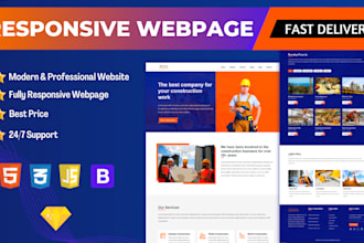 build HTML CSS bootstrap website or HTML CSS landing page