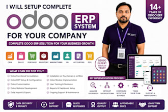 complete setup odoo erp system for your company