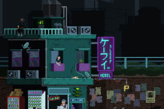 create pixel art portrait, background for you