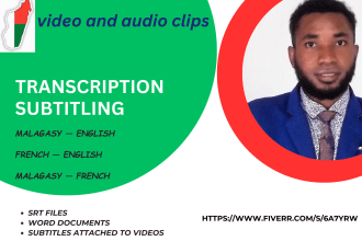 transcribe from malagasy into english and french