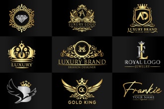 do modern luxury, jewelry, crown, minimalist, signature logo