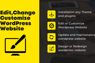 install edit customize update your wordpress theme website