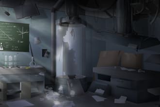 draw custom anime background art for game or vtuber