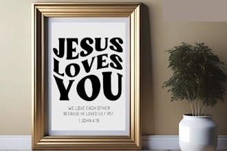 design printable christian typography art for you or etsy