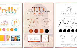design signature logo, social media kit and branding