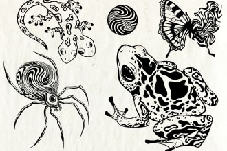 create psychedelic tattoo design