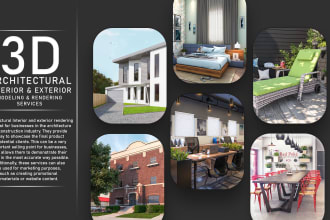 create realistic interior and exterior 3d images