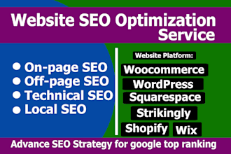 do website SEO optimization service for google top ranking