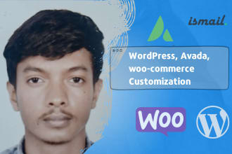 wordpress avada theme customization, website redesign, woocommerce customization