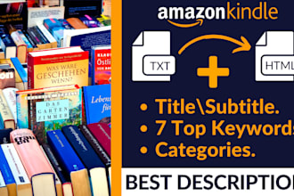 create a HTML description for your KDP book