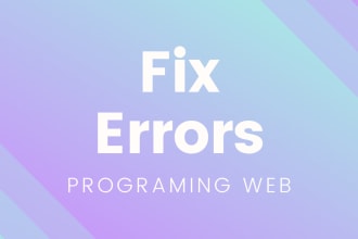 fix errors and provide ongoing consultancy for your website