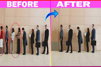 photoshop editing to add or remove persons and objects from real images
