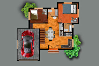 draw your architectural floor plan 2d and 3d