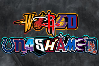 mashup brand nba word logo, mlb, NFL, tshirt streetwear