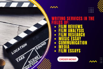 write perfect film and media essays, film analysis, and movie reviews